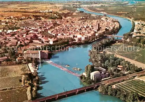 AK / Ansichtskarte Agde Vue generale aerienne et l Herault Agde