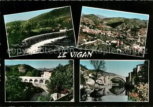 AK / Ansichtskarte Le_Vigan_Gard Jetee de la Croix Vue generale Pont de la Croix Pont gothique sur l Arre Le_Vigan_Gard