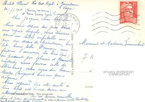 AK / Ansichtskarte Gerardmer_Vosges Vue generale Gerardmer Vosges