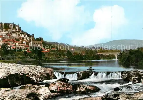 AK / Ansichtskarte Bagnols sur Ceze La Roque sur Ceze Cascade de Sautadet et le Pont romain Bagnols sur Ceze