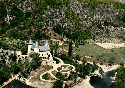 AK / Ansichtskarte Chamborigaud Le Chateau de Montjoye Vue aerienne Chamborigaud