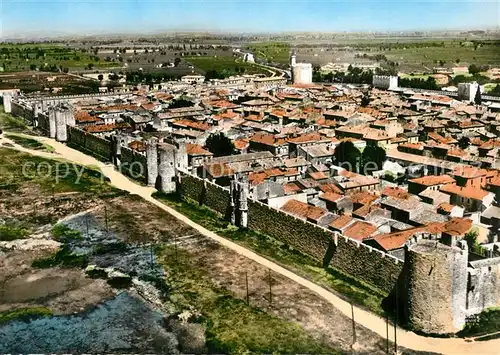 AK / Ansichtskarte Aigues Mortes_Gard Les Remparts Cote Sud Vue aerienne Aigues Mortes Gard