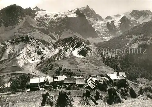 AK / Ansichtskarte La_Grave en Oisans Le Village et la Meije 