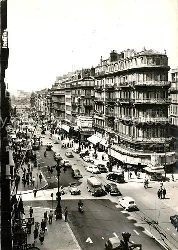 AK / Ansichtskarte Marseille_Bouches du Rhone La Canebiere au Carrefour de la rue de l Arbre Marseille