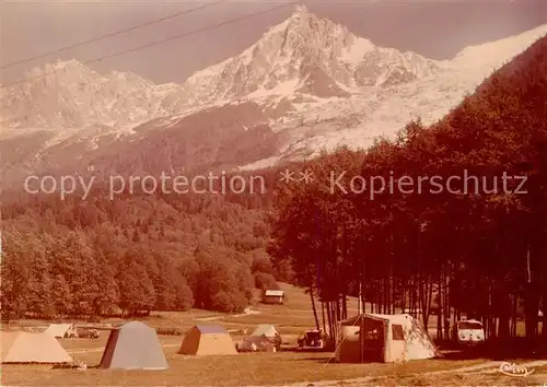 AK / Ansichtskarte Bossons Camp de Camping Aiguille du Midi Le Glacier des Bossons Bossons