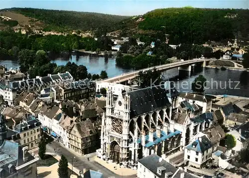 AK / Ansichtskarte Vernon_Eure La Collegiale Vue aerienne Vernon Eure
