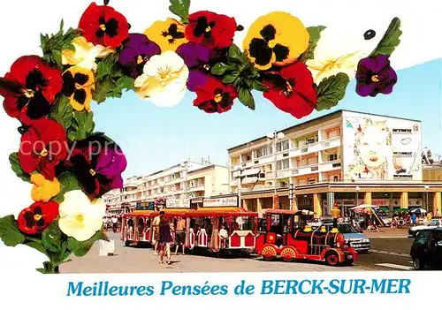 AK / Ansichtskarte Berck Plage Esplanade Parmentier et le petit train touristique Berck Plage