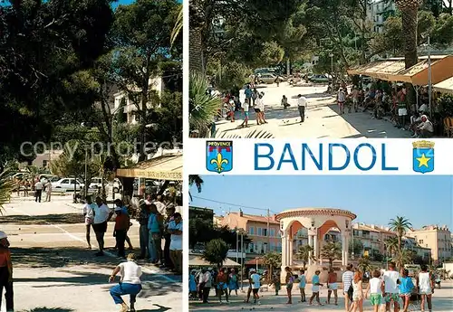 AK / Ansichtskarte Bandol Parties de petanque dans les allees Vivien Bandol