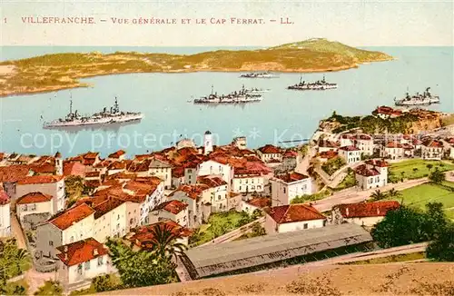 AK / Ansichtskarte Villefranche sur Mer Vue generale et Cap Ferrat Cote d Azur Villefranche sur Mer