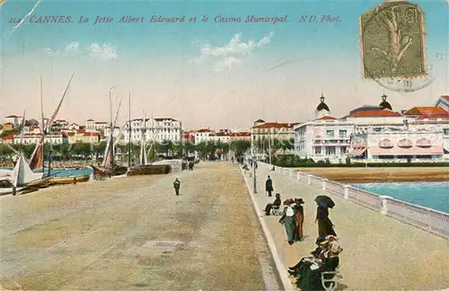 AK / Ansichtskarte Cannes_Alpes Maritimes Jetee Albert Edouard et Casino Municipal Cannes Alpes Maritimes