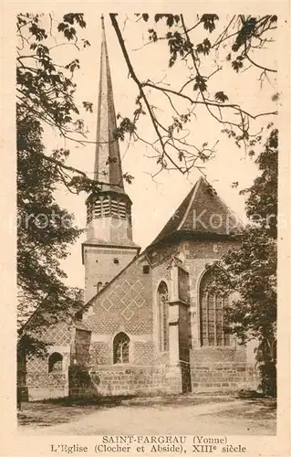 AK / Ansichtskarte Saint Fargeau_Yonne Eglise Clocher et Abside XIIIe siecle Saint Fargeau Yonne