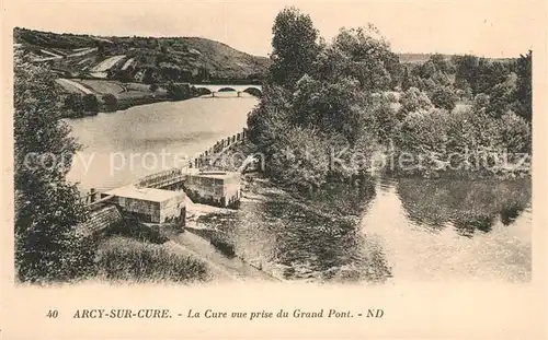 AK / Ansichtskarte Arcy sur Cure_Yonne La Cure vue prise du grand pont Arcy sur Cure Yonne