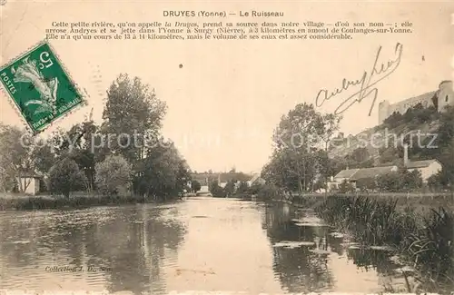 AK / Ansichtskarte Druyes les Belles Fontaines Le Ruisseau Druyes les Belles Fontaines