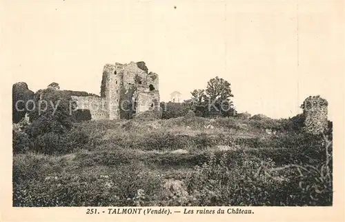 AK / Ansichtskarte Talmont Saint Hilaire Ruines du chateau Talmont Saint Hilaire