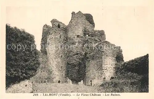 AK / Ansichtskarte Talmont Saint Hilaire Vieux Chateau Ruines Talmont Saint Hilaire