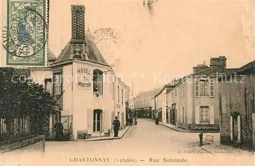 AK / Ansichtskarte Chantonnay Rue Nationale Chantonnay
