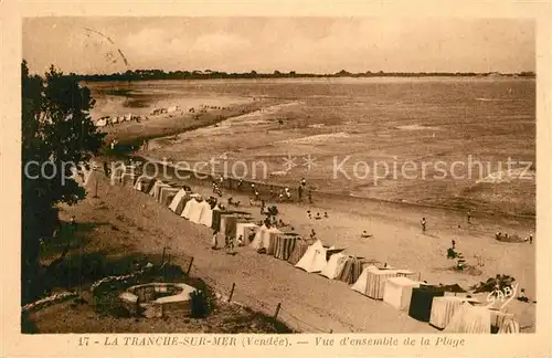 AK / Ansichtskarte La_Tranche sur Mer Vue d ensemble de la plage La_Tranche sur Mer