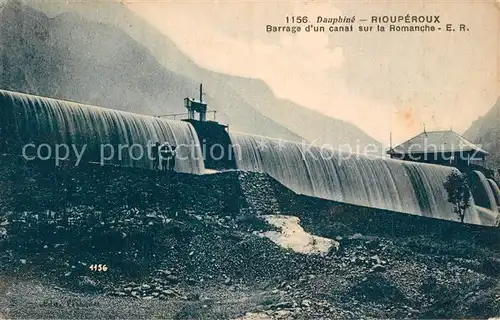 AK / Ansichtskarte Riouperoux Barrage d un canal sur la Romanche Riouperoux