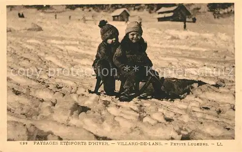 AK / Ansichtskarte Villard de Lans Paysages et Sports d hiver petits luguers Schlittenfahrt Villard de Lans