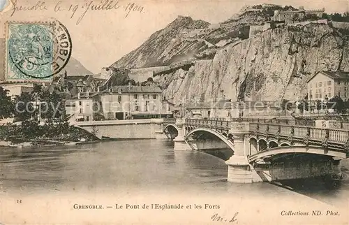 AK / Ansichtskarte Grenoble Pont de l Esplanade et les Forts Grenoble