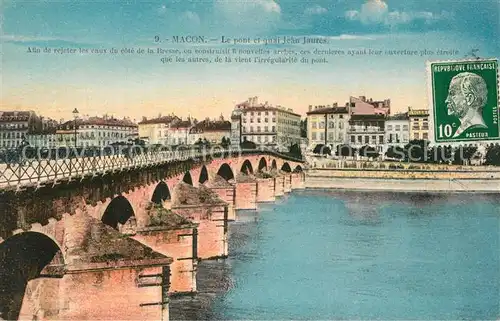 AK / Ansichtskarte Macon_Saone et Loire Pont et Quai Jean Jaures Macon Saone et Loire