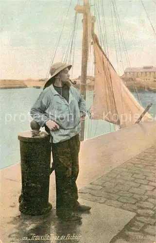 AK / Ansichtskarte Trouville sur Mer Type de Pecheur Trouville sur Mer