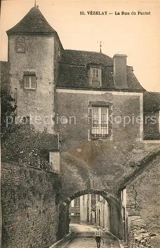 AK / Ansichtskarte Vezelay Rue du Pontot Vezelay