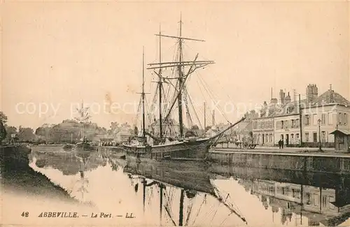 AK / Ansichtskarte Abbeville_Somme Le Port Bateau Voilier Abbeville_Somme