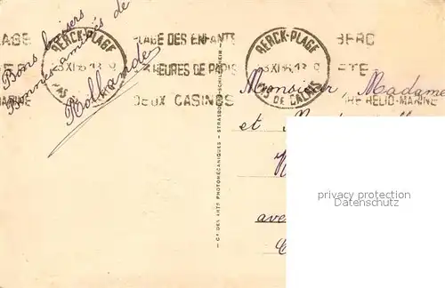 AK / Ansichtskarte Berck Plage Descente a la plage Berck Plage