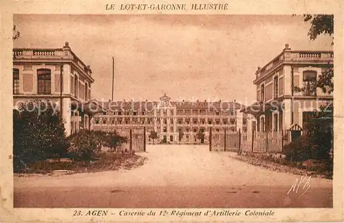 AK / Ansichtskarte Agen_Lot_et_Garonne Caserne du 12e Regiment d Artillerie Coloniale Agen_Lot_et_Garonne