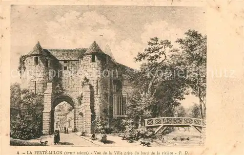 AK / Ansichtskarte La_Ferte Milon Vue de la ville prise du bord de la riviere La_Ferte Milon