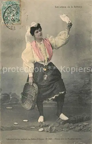 AK / Ansichtskarte Les_Sables d_Olonne Les adieux de la Sablaise Costumes Trachten Les_Sables d_Olonne