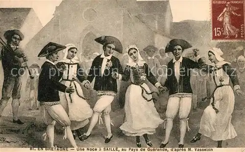 AK / Ansichtskarte Saille Une noce Dessin d apres M. Vassilon Kuenstlerkarte 