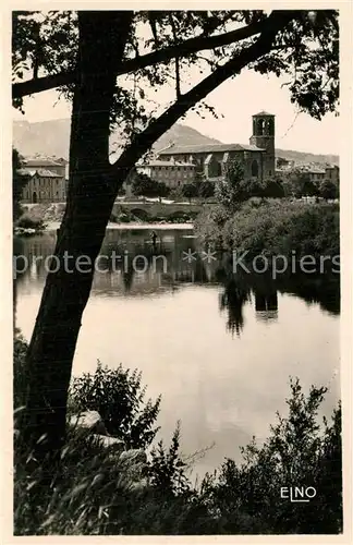 AK / Ansichtskarte Langeac Paysage sur l Eglise et sur l Allier Langeac