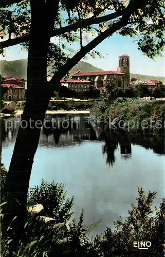 AK / Ansichtskarte Langeac Paysage sur l Eglise et sur l Allier Langeac