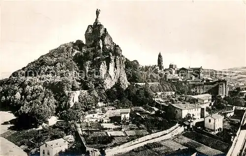 AK / Ansichtskarte Le_Puy en Velay Rocher Corneille Cathedrale vue du Rocher d Aiguilhe Le_Puy en Velay