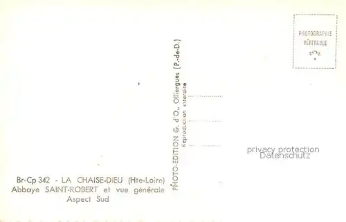 AK / Ansichtskarte La_Chaise Dieu Abbaye Saint Robert et vue generale La_Chaise Dieu