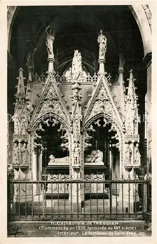 AK / Ansichtskarte Treguier_Cotes_d_Armor Cathedrale Tombeau de Saint Yves Treguier_Cotes_d_Armor
