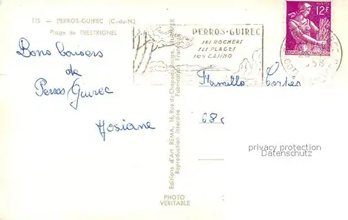 AK / Ansichtskarte Perros Guirec Plage de Trestrignel Perros Guirec