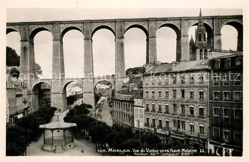 AK / Ansichtskarte Morlaix Vue du Viaduc vers Saint Melaine Morlaix