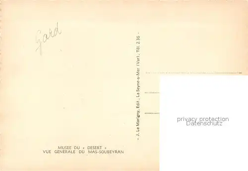 AK / Ansichtskarte Le_Mas_Soubeyran Musee du Desert vue generale Le_Mas_Soubeyran
