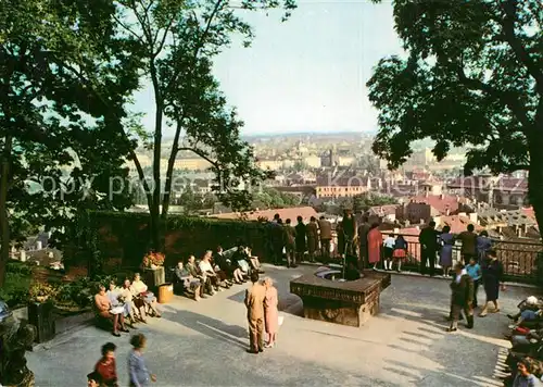 AK / Ansichtskarte Praha_Prahy_Prague Blick auf die Stadt vom Paradiesgarten Aussichtsplattform Praha_Prahy_Prague