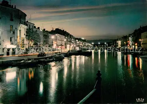 AK / Ansichtskarte Sete_Cette Les quais effet de nuit 