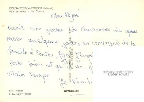 AK / Ansichtskarte Cousances les Forges Centre vue aerienne Cousances les Forges