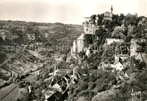 AK / Ansichtskarte Rocamadour Vue generale prise de la Route du Chateau Rocamadour