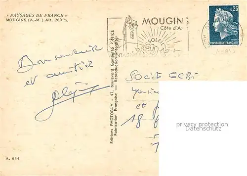 AK / Ansichtskarte Mougins Vue generale Mougins