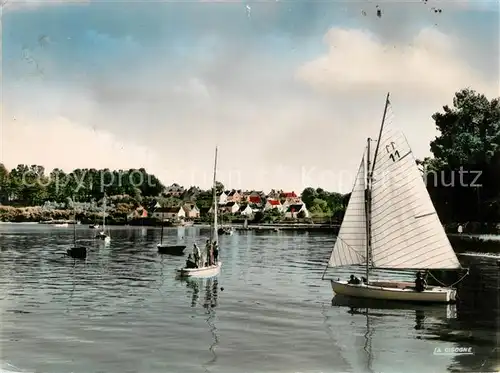 AK / Ansichtskarte Ile aux Moines Vue sur le port Voiliers Ile aux Moines