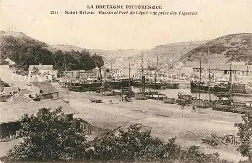 AK / Ansichtskarte Saint Brieuc_Cotes d_Armor Bassin et Port du Legue vue prise des Ligneries Saint Brieuc_Cotes d