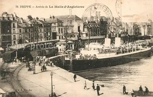 AK / Ansichtskarte Dieppe_Seine Maritime Arrivee de La Malle d Angleterre Dieppe Seine Maritime