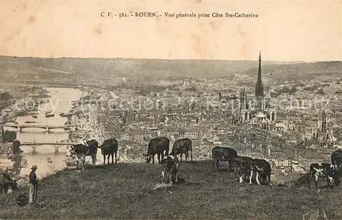AK / Ansichtskarte Rouen Vue generale prise Cote Ste Catherine Rouen